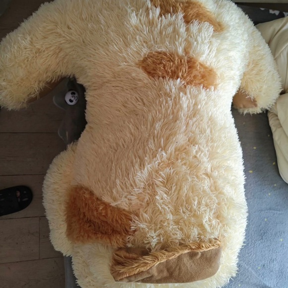 Plush Cream and Brown Dog Toy - Picture 2 of 2